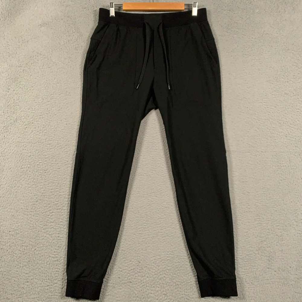 Lululemon ABC Jogger Pant Mens Large L Black Tapered Athletic Warpstreme Stretch
